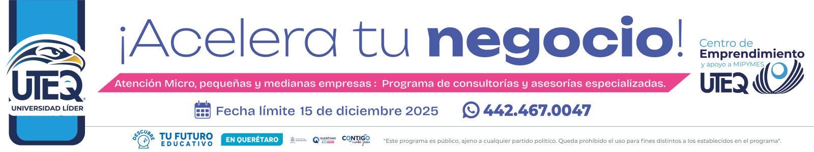 PULSE_SEDEQ_OFERTA EDUCATIVA_UTEQ_1600x300